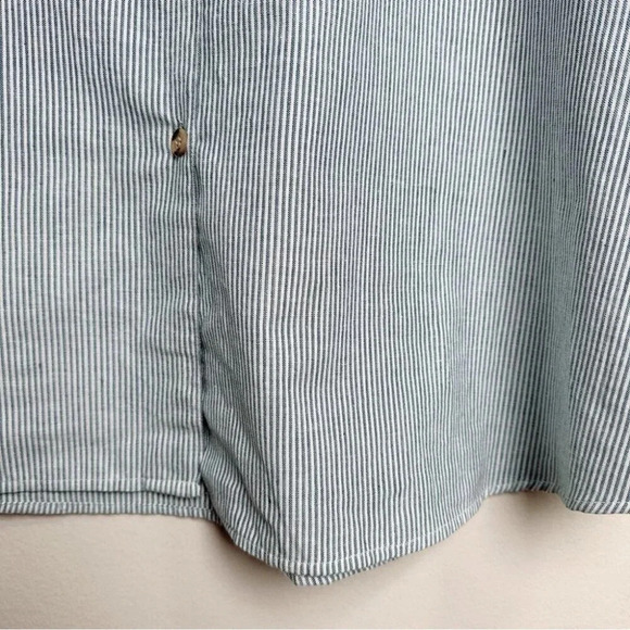 Victoria Jones  Woman 22W Short Sleeve Cotton Button Shirt Embroidery Cottage - Picture 12 of 12